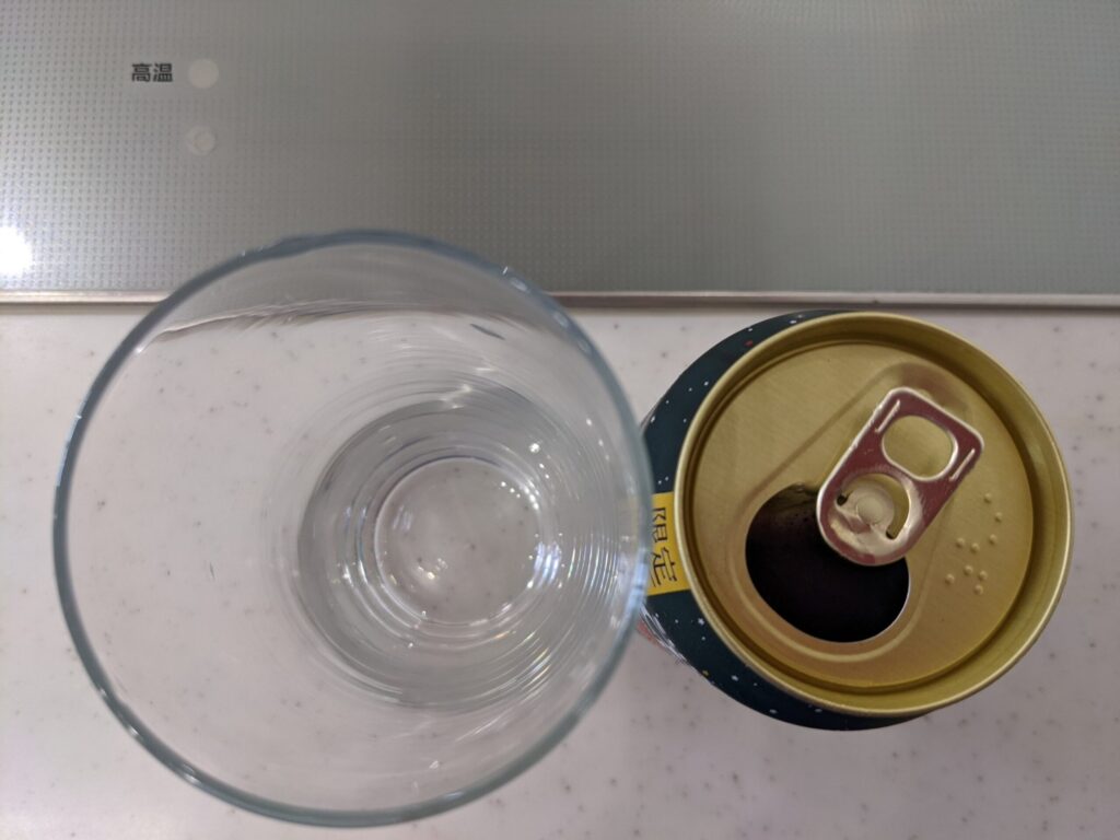 東京クラフト香ばしIPAの缶のフタを開けたところ